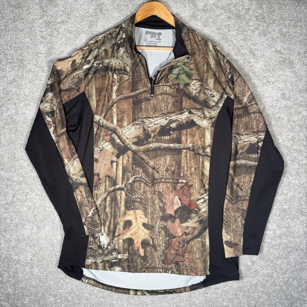 Mossy Oak Break-Up Infinity Camo Men's Large 1/4 Zip Performance Pullover